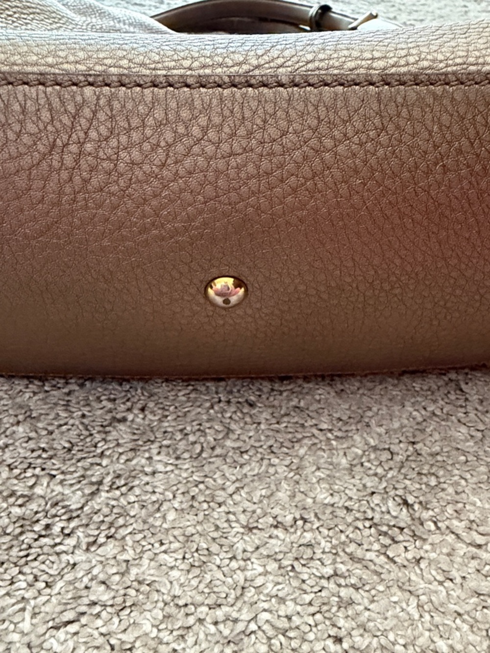 Gucci Soho Metallic Bronze Shoulder Bag with Tassel - Picture 4 of 13